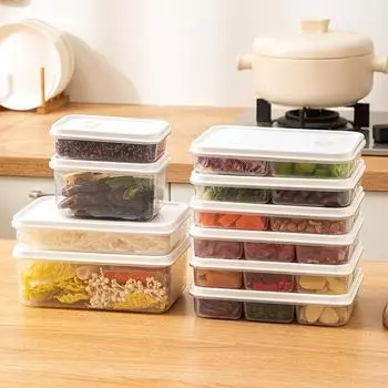 Кухонный холодильник, герметичный контейнер для хранения с шестью отделениями и крышкой, пластиковый контейнер для хранения продуктов, подогреваемый в микроволновой печи, контейнер для хранения продуктов