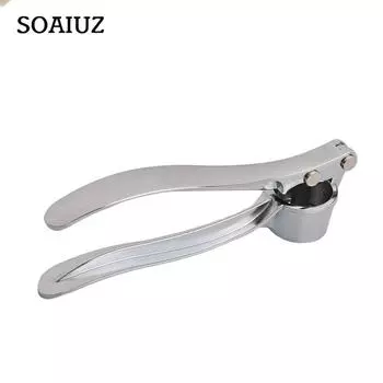 Кухонный инструмент для измельчения чеснока из нержавеющей стали серебряный