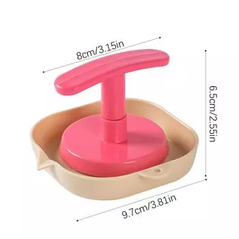 Кухонный инструмент для измельчения Терка для имбиря Ручная мельница Пресс для чеснока Портативный фарфоровый инструмент для измельчения моркови и имбиря Кухонный инструмент розовый