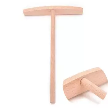 Кухонный инструмент «сделай сам», деревянная палочка, грабли, разбрасыватель блинов, деревянные грабли для омлета, блинница, круглое тесто 20cm * 12.5cm * 2.7cm