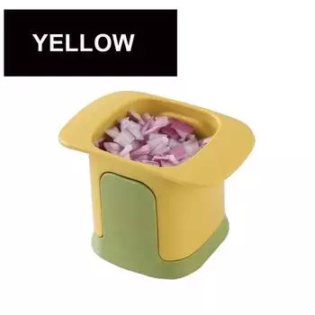 Кухонный измельчитель овощей, резак для картофеля фри, бытовой ручной пресс для нарезки лука, огурца, картофеля, кухонные инструменты, аксессуары жёлтый
