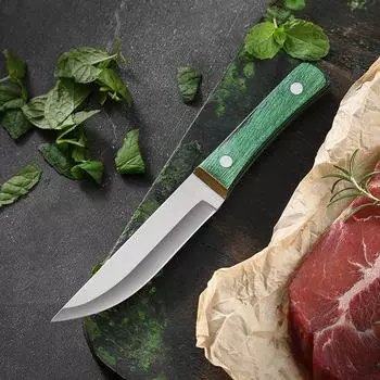 Кухонный карманный нож для фруктов, нож для барбекю, нож ручной работы, бытовой нож для очистки овощей, светло-зеленая ручка, отборная сталь 3Cr13, мини-кучилло