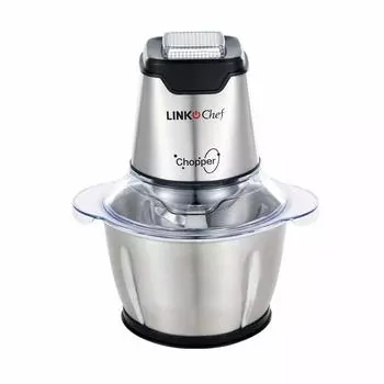 Кухонный комбайн LINKChef 250 Вт Измельчитель для продуктов Высокомощная мясорубка Измельчитель овощей Емкость для смешивания Нержавеющая сталь Серый Моющийся Перегрев