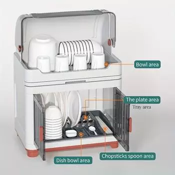 Кухонный комбинированный шкаф для сливной чаши, стеллаж для хранения палочек для домашней миски, шкаф для хранения с откидной крышкой, лучшее место для хранения на кухне синий