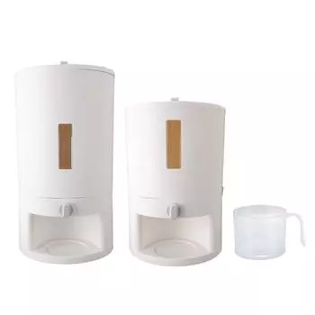 Кухонный контейнер для хранения риса с мерным стаканом, герметичный дизайн, точный дозатор зерна Small Size