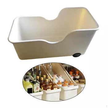 Кухонный контейнер для хранения вещей на колесах, органайзер для дома под полкой шкафа M