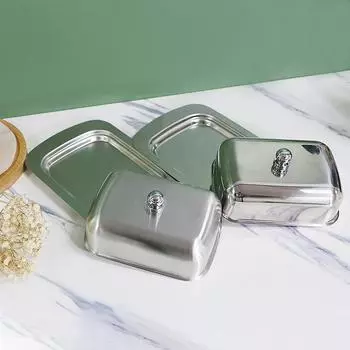 Кухонный контейнер для масла, поднос для хранения, кухонная посуда серебряный