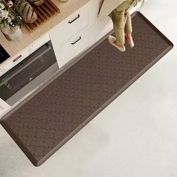 Кухонный ковер, нескользящий напольный коврик, маслостойкий, легко чистящийся напольный коврик для домашней ванной комнаты 120cm чёрный