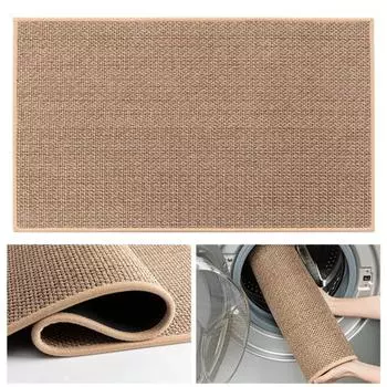 Yousheng Kitchen Carpet Прочный нескользящий кухонный коврик Впитывающий Легко моющийся долговечный напольный коврик для дома бежевый