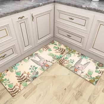 Кухонный коврик для прихожей, противоскользящий ковер для спальни, гостиной, длинные коврики, моющийся для ванной комнаты, входной коврик, мультяшный домашний декор пола 40cmx60cm 1pc
