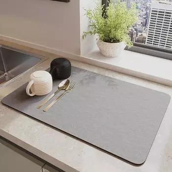 Кухонный коврик для слива на столешницу, подставка для бара, коврик для сушки посуды, абсорбирующая подставка для чайного столика, термоизоляционный коврик для оставления посуды 30x40cm