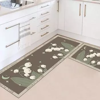Кухонный коврик для спальни, гостиной, длинный полосатый коврик, коврик для входа, домашний декор для прихожей, напольный ковер, нескользящий коврик для ванной комнаты 40cmx60cm 1pc