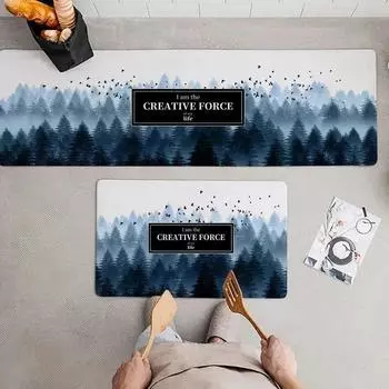 Кухонный коврик для спальни, гостиной, длинный ковер для прихожей, балкона, противоскользящий напольный ковер, моющийся для ванной комнаты, нескользящий входной коврик 40cmx60cm 1pc