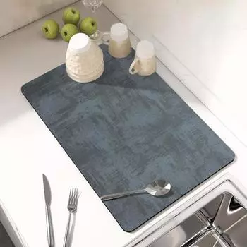 Кухонный коврик для сушки столешницы, впитывающий воду, быстросохнущий, противоскользящий, прямоугольная тарелка, миска, тарелка, столовая посуда, подставка для столовых приборов, подставка для чайника, подставка для чашки, подставка для чашки L