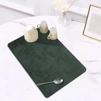 Кухонный коврик для сушки столешницы, впитывающий воду, быстросохнущий, противоскользящий, прямоугольная тарелка, миска, тарелка, столовая посуда, подставка для столовых приборов, подставка для чайника, подставка для чашки, подставка для чашки L светло-се