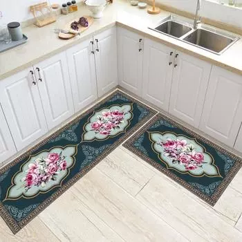 Кухонный коврик для ванной комнаты, противоскользящий напольный коврик для спальни, гостиной, длинный мягкий коврик для прихожей, моющийся декор, ковер, коврик для входа 40cmx60cm 1pc
