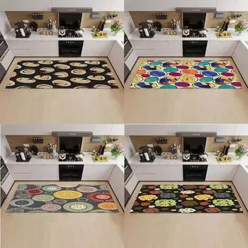 Кухонный коврик, коврик для входной двери, длинный ковер для спальни, нескользящий пол для дома, ванной комнаты, ковер для гостиной 50x80cm