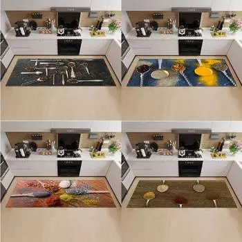 Кухонный коврик Коврик для входной двери Гостиная Спальня Длинный ковер Коридор Нескользящий пол Детский ковер 50x80cm