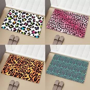 Кухонный коврик с леопардовым принтом Молитвенный коврик Домашний входной коврик Ковер Коврик для комнаты Дверной коврик 40x60cm