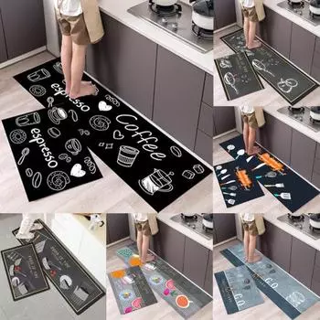 Кухонный коврик в скандинавском стиле с мультяшным принтом, водонепроницаемые нескользящие удобные кухонные коврики 1