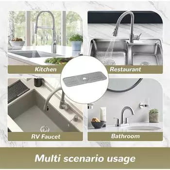 Кухонный кран брызгозащитный коврик Защитная накладка для столешницы для ванной Кухонные гаджеты Силиконовый коврик для защиты крана раковины от брызг Губка для слива