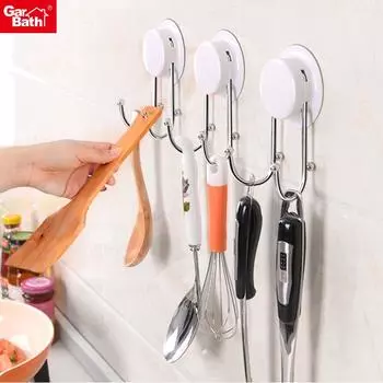 Кухонный крючок из нержавеющей стали, прочный липкий крючок без дырокола, бесследная вешалка для ванной, крючок для пальто, креативный одинарный и двойной крючок