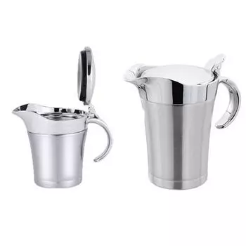 Кухонный кувшин с двойными стенками и изоляцией из подливки и соуса из стали с крышкой Large