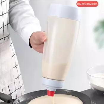 Кухонный маленький белый артефакт Ручной диспенсер для теста Бутылка для смешивания теста Диспенсер для смешивания крема Смешивание кексов