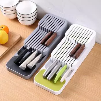 Кухонный многофункциональный лоток для хранения столовых приборов Держатель для ножей Вилка Ложка Классификация Органайзер Ящик Категоризированные коробки для хранения
