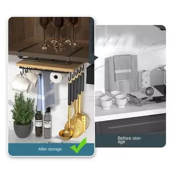 Кухонный многофункциональный шкаф, вешалка, разделочная доска, вешалка для шкафа, настенное хранилище, подставка для крышек для бокалов и кастрюль