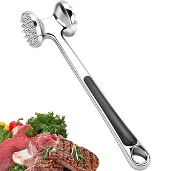 Кухонный молоток для мяса, инструмент для размягчения стейка и говядины, молоток для размягчения мяса, игла для размягчения мяса из нержавеющей стали чёрный
