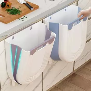 Кухонный мусорный бак, складной бытовой дверной шкаф, настенная подвесная корзина для хранения, тянущая мусорная корзина, кухонная корзина для мусора