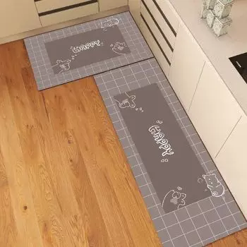 Кухонный напольный коврик, противоскользящий, против усталости, быстросохнущий ковер, впитывающий коврик для ванной комнаты, входной коврик, длинный ковер для спальни, гостиной 40cmx60cm 1pc