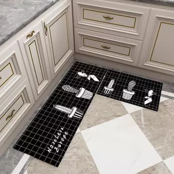 Кухонный напольный коврик, противоскользящий, против усталости, быстросохнущий, прихожий, балконный ковер, впитывающий коврик для ванной комнаты, длинный коврик для гостиной 40cmx60cm 1pc