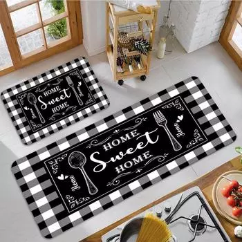 Кухонный напольный коврик, впитывающий масло, впитывающий напольный коврик, нескользящий коврик для ног, маслостойкий водонепроницаемый бытовой коврик, дверной коврик, мультяшный ковер 40x60cm