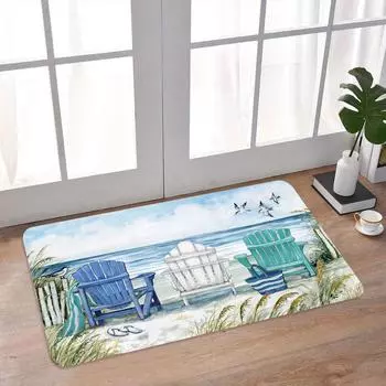 Кухонный напольный коврик, впитывающий масло, впитывающий напольный коврик, нескользящий коврик для ног, маслостойкий водонепроницаемый бытовой коврик, дверной коврик, мультяшный ковер 40x60cm