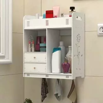 Кухонный настенный шкаф Большая вместимость Несколько отделений Простая установка Туалетный шкаф для хранения Принадлежности для ванной C