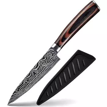 Кухонный нож 8-дюймовый нож для нарезки Острый нож для нарезки из высокоуглеродистой нержавеющей стали с чехлом для ножа 1pcs