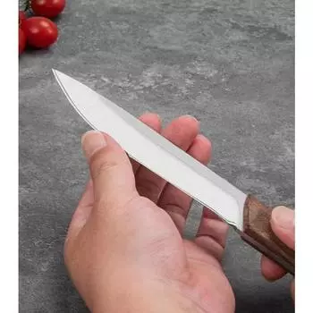 Кухонный нож для фруктов, нож для чистки фруктов из нержавеющей стали, нож для нарезки фруктов, нож для резки фруктов с деревянной ручкой, нож для мяса, кухонная утварь
