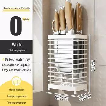 «Кухонный нож и держатель палочек для еды из нержавеющей стали с подставкой для разделочной доски»