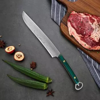 Кухонный нож из дамасской стали AUS10, кованые лезвия 10Cr15mov, деревянная ручка, качественный нож для фруктов, поварской нож