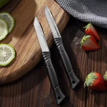 Кухонный нож из дамасской стали, нож для очистки овощей, ножи для рыбы, фруктов, нож для обвалки, нож для резки фруктов B