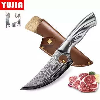 Кухонный нож из дамасской стали, Охотничий нож из нержавеющей стали, Японские универсальные ножи, Нож-бабочка для кухонных инструментов without cover