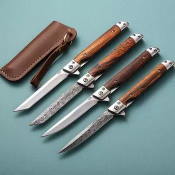 Кухонный нож из кованой дамасской нержавеющей стали, первоклассный поварской нож, нож для разделки мяса, нож для фруктов и карманный нож Shenbi sanded square head