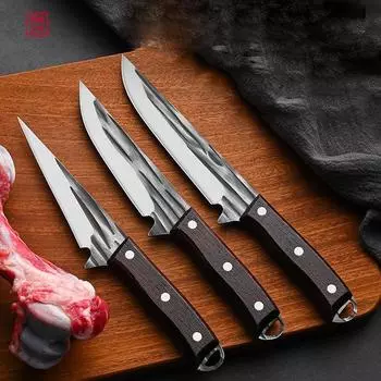 Кухонный нож из кованой нержавеющей стали ручной работы, ножи для рыбы, нож для обвалки, нож для мяса, резак для фруктов и овощей Size 1