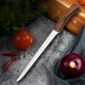 Кухонный нож из нержавеющей стали для арбуза, фруктов, нож для мяса, рыбы, суши, инструмент для овощей, ножи для нарезки ветчины