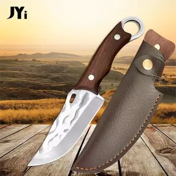 Кухонный нож из нержавеющей стали, кованый нож для обвалки, острый нож для овощей и мяса, нож для барбекю, карманный нож для рыбалки