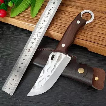 Кухонный нож из нержавеющей стали, кованый нож для обвалки, острый нож для овощей и мяса, нож для барбекю, карманный нож для рыбалки