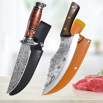 Кухонный нож из нержавеющей стали, нож для нарезки, нож для рыбы, нож для мяса, нож мясника, инструмент для приготовления пищи