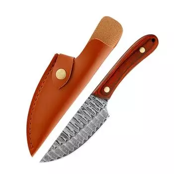 Кухонный нож из нержавеющей стали Нож мясника Нож для обвалки Цветной нож с деревянной ручкой Style C